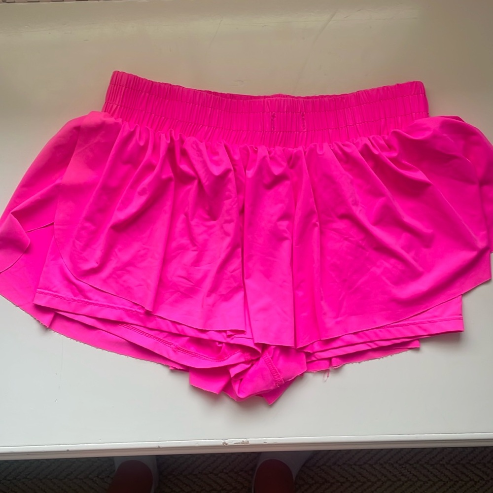 medium size HOT pink shorts never been worn or washed have full color still